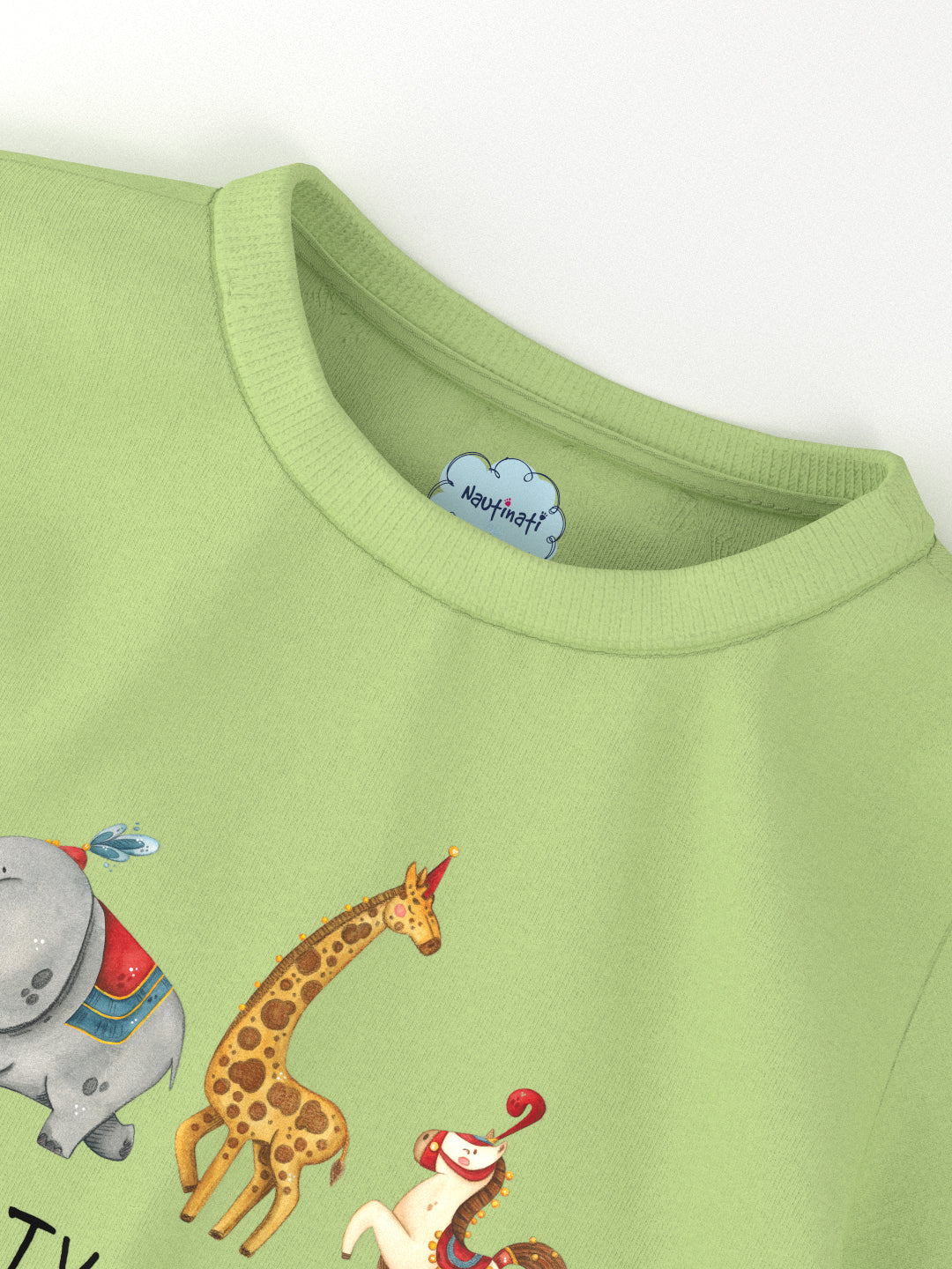 Nautinati Girls Animal Print Cotton T-shirts | Pack of 2 T-shirts for 2 to 10 Years