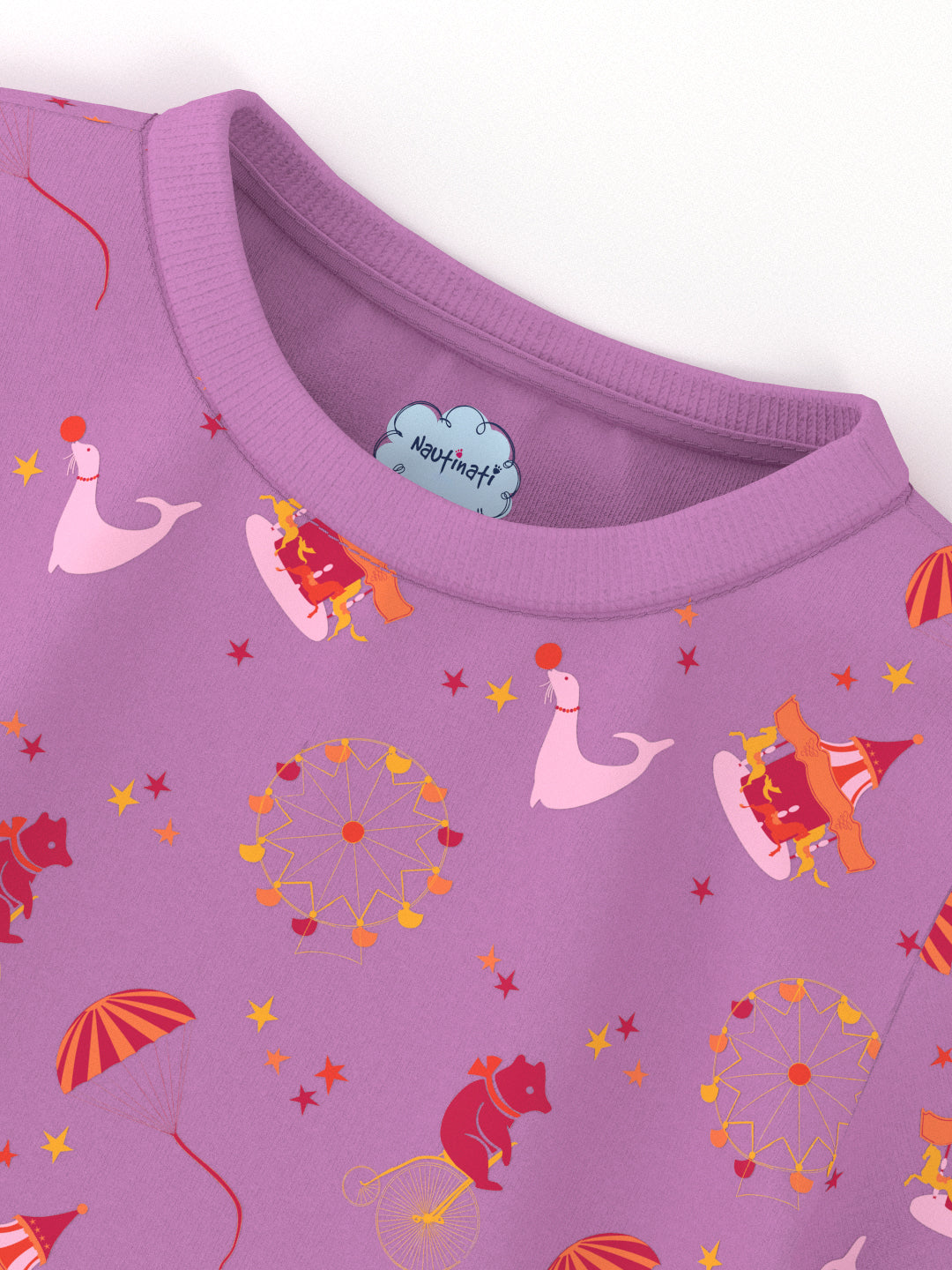 Nautinati Girls Animal Print Cotton T-shirts | Pack of 2 T-shirts for 2 to 10 Years