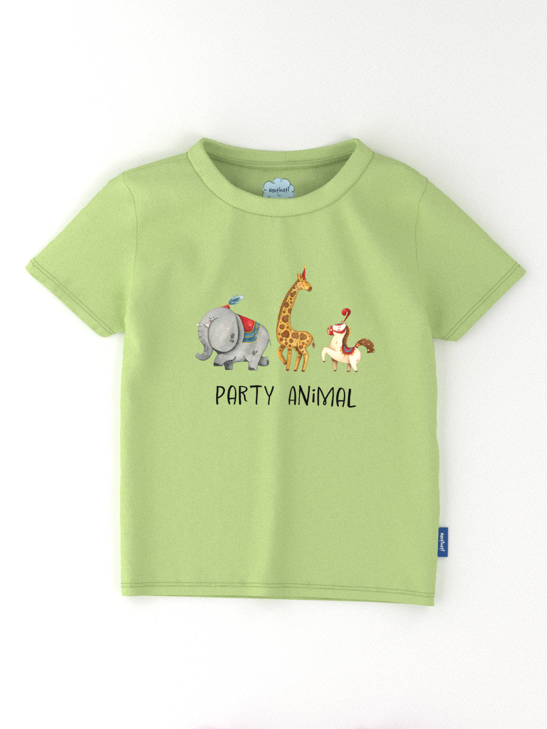 Nautinati Girls Animal Print Cotton T-shirts | Pack of 2 T-shirts for 2 to 10 Years