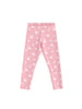 Nautinati's Girls' Cotton Pack of 2 Solid and All-over Cherry Print Leggings