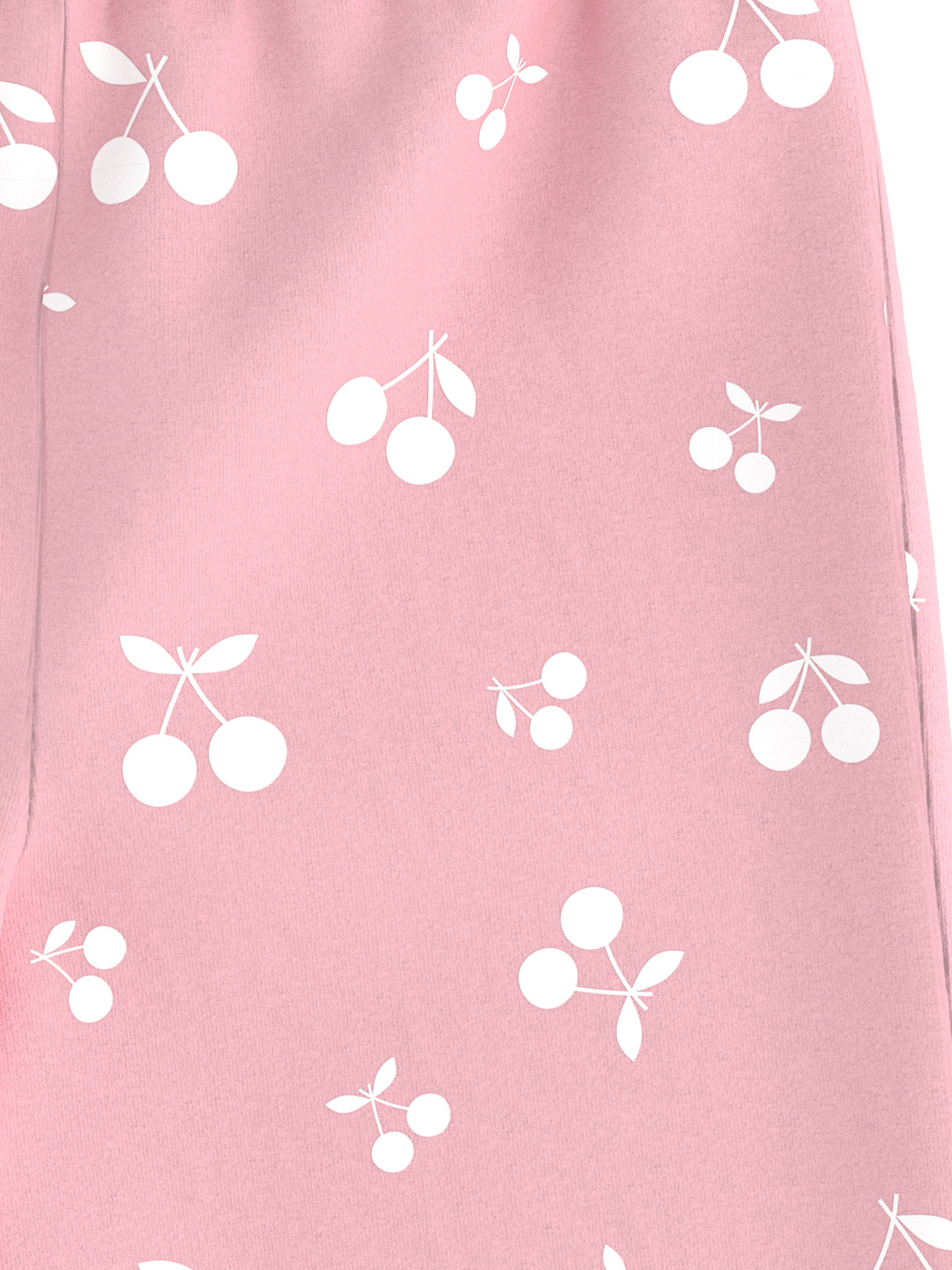 Nautinati's Girls' Cotton Pack of 2 Solid and All-over Cherry Print Leggings