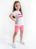 Nautinati Girls' Cotton Graphic Printed T-shirt and Solid Biker Shorts