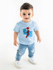 Nautinati Boys’ Spiderman Print Cotton T-shirt | Regular Boys’ Graphic Tee for 3 to 24 Months