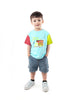 Nautinati Boys’ Cotton Graphic Printed Colourblock Sleeve T-shirt