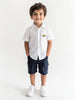 Nautinati Boys' Cotton Graphic Printed Shirt and Cargo Shorts with Patch Pockets
