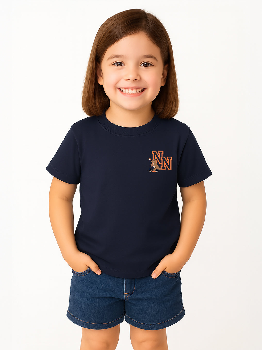 Nautinati Unisex Cotton T-shirt |Sticker Printed| Age 2 - 10 Years