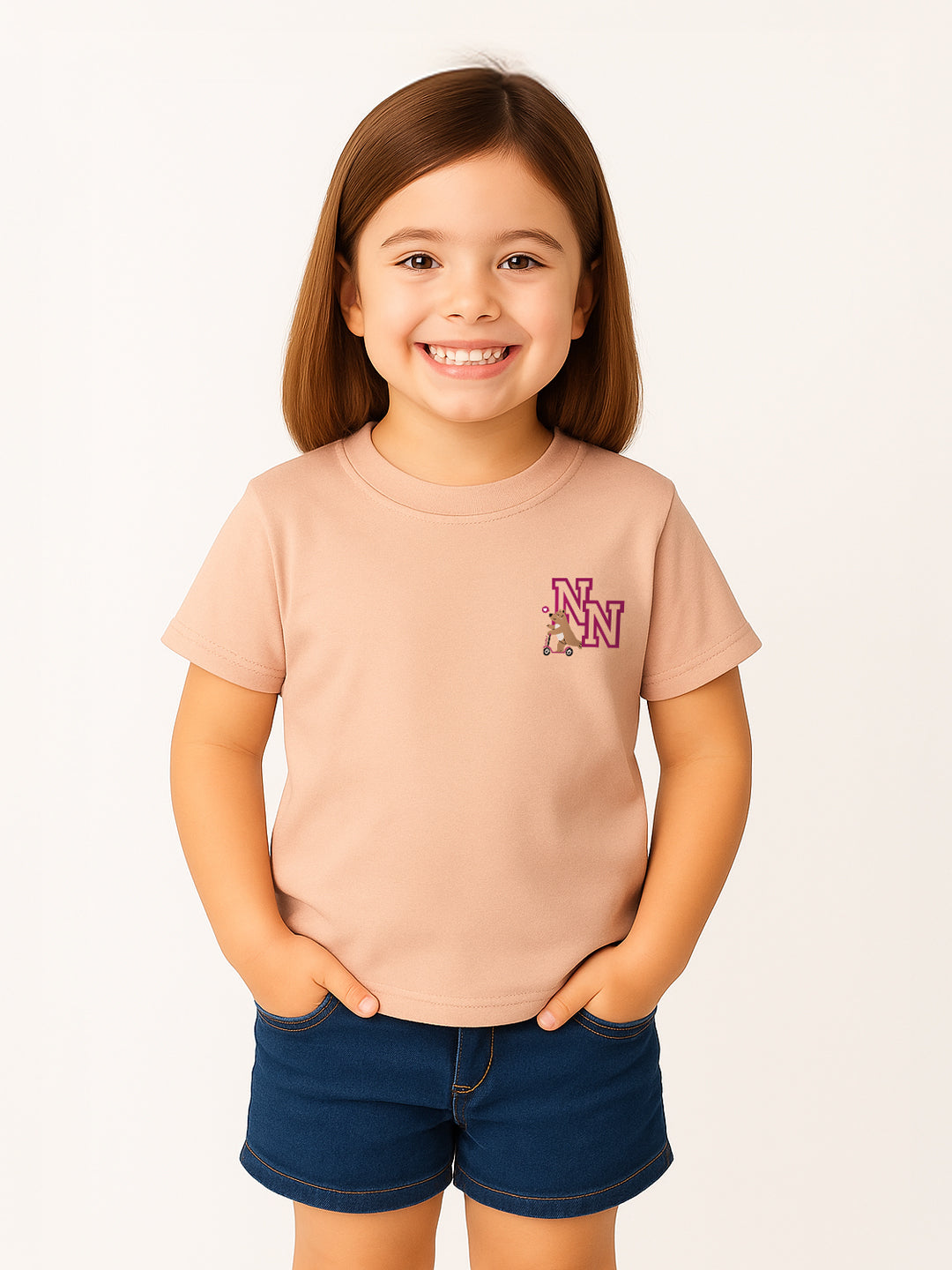 Nautinati Unisex Cotton T-shirt |Sticker Printed| Age 2 - 10 Years