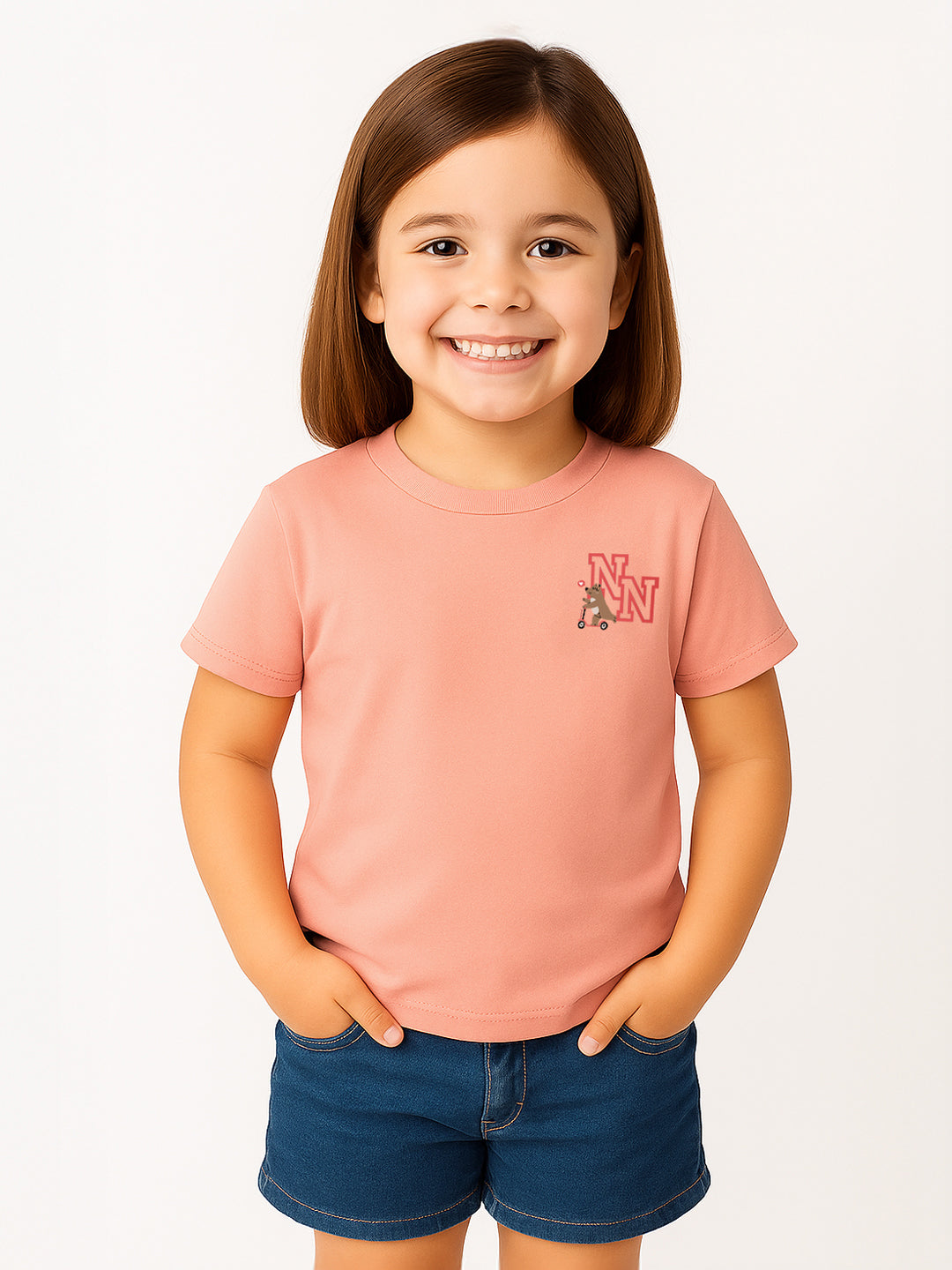 Nautinati Unisex Cotton T-shirt |Sticker Printed| Age 2 - 10 Years
