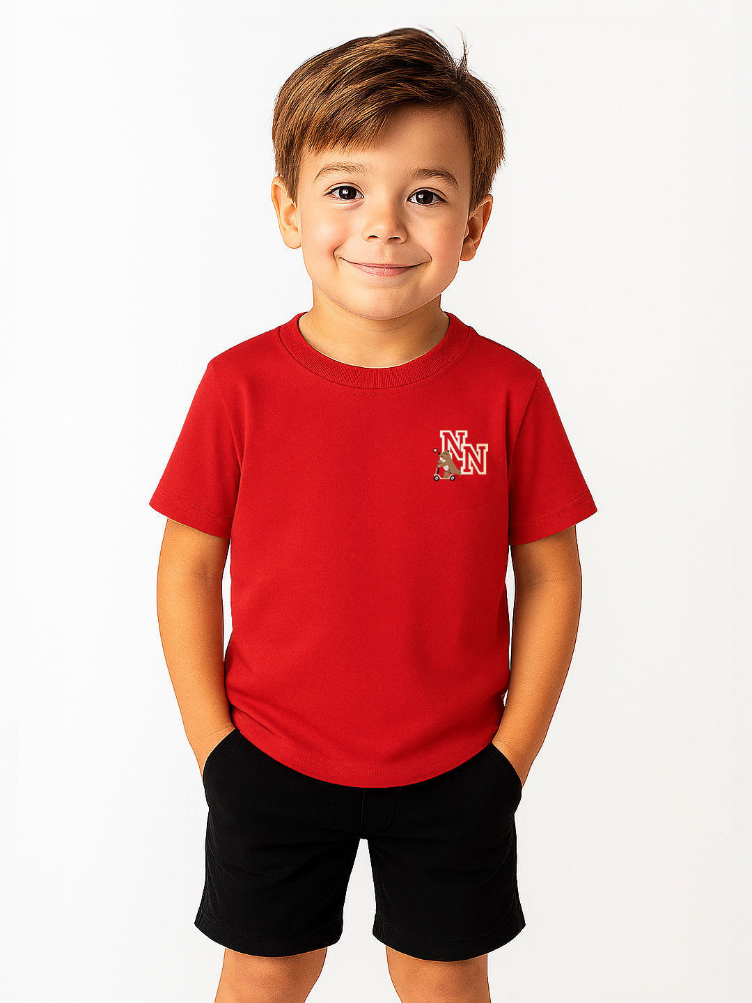 Nautinati Unisex Cotton T-shirt |Sticker Printed| Age 2 - 10 Years