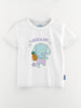 Nautinati Girls' Cotton Graphic Printed T-shirt and Solid Biker Shorts