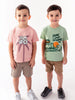 Nautinati Boys' Pack of 2 Cotton Beach Graphic Printed T-shirts