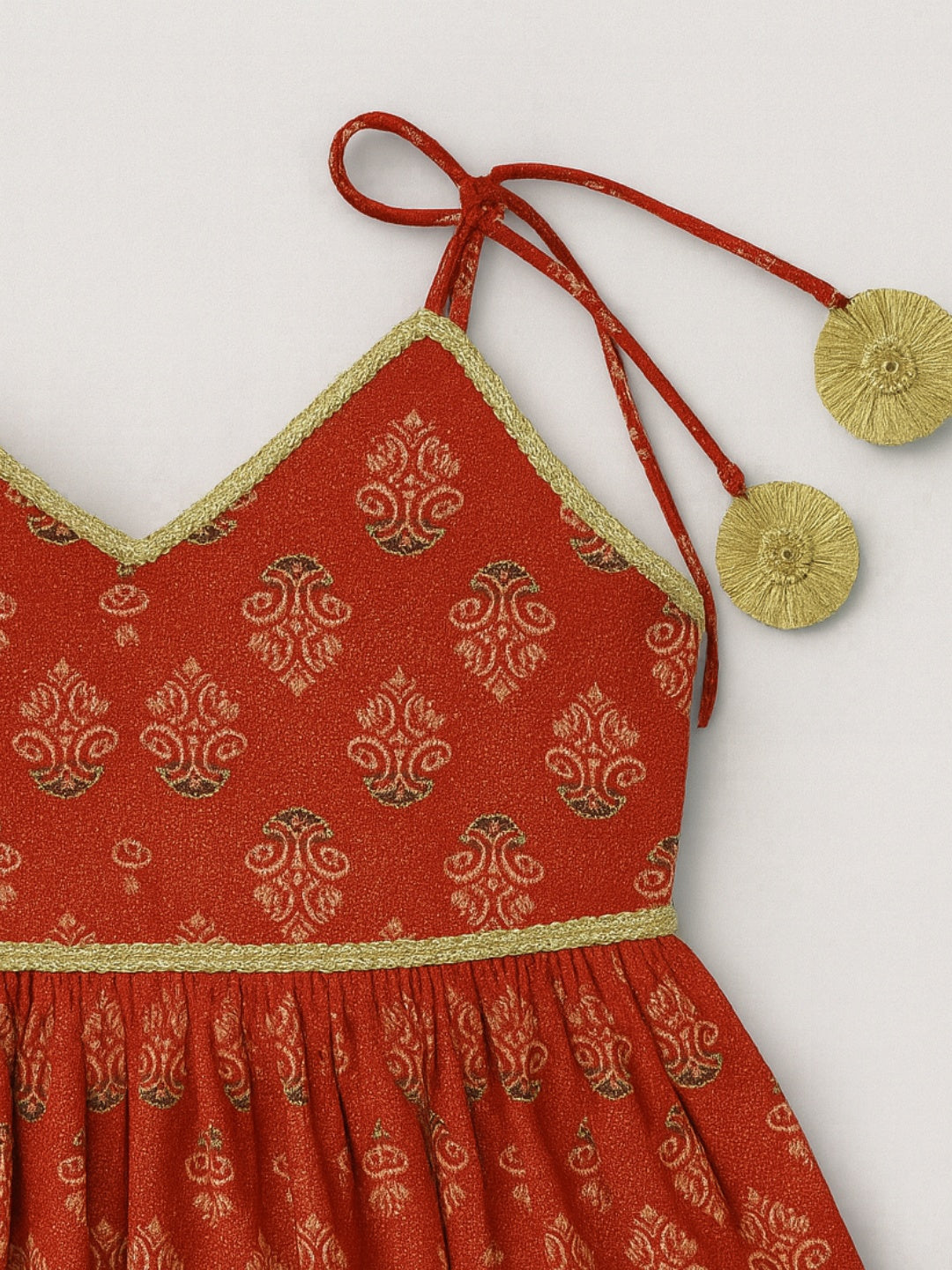 Nautinati Girls' Cotton Ethnic Festive Set | Age 2-10 Years