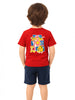 Nautinati Boys' Pack of 2 Cotton Lion King Graphic Printed Oversized T-shirts