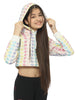 Natilene Girls Conversatinal Printed Hooded Sweatshirt
