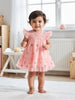 Nautinati Girls' Round Neck Embroidered Dress