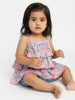 Nautinati Girls' All-over Abstract Printed Top and Shorts Co-ord Set