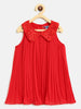 Nauti Nati Girls Red Solid A-Line Dress