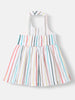 Nautinati Girls' Button-down Applique Striped Dress