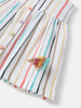Nautinati Girls' Button-down Applique Striped Dress