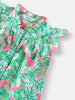 Nautinati Girls' Floral Printed Short Sleeves Top with Solid Shorts