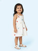 Nautinati Girls' 100% Cotton Strawberry, Apple, Banana, Watermelon, Grapes & Pear Embroidered Fit & Flare Dress