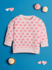 Girls Conversational Printed Pullover Fuzzy Detail