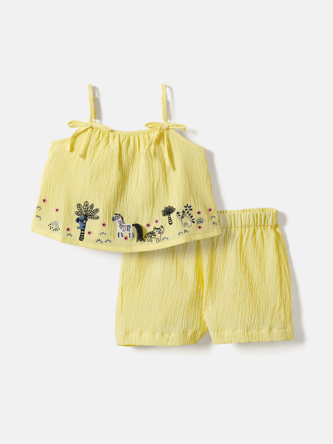 Nautinati Jungle Embroidered Clothing Set for Girls