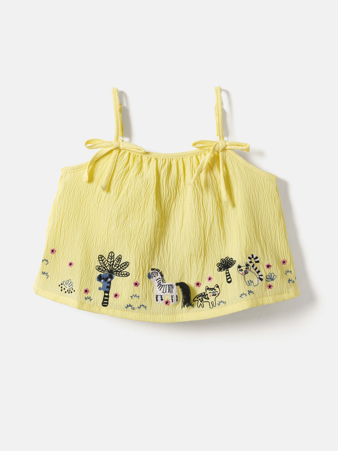 Nautinati Jungle Embroidered Clothing Set for Girls