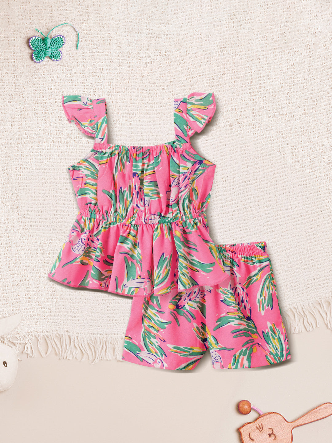 Nautinati Floral Print Clothing Set for Girls