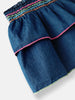 Nautinati Girls' Denim Combo Set of Top and Shorts