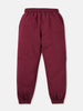 Nautinati Boys Typography Print Fleece Cargo-Pocket Joggers In Maroon