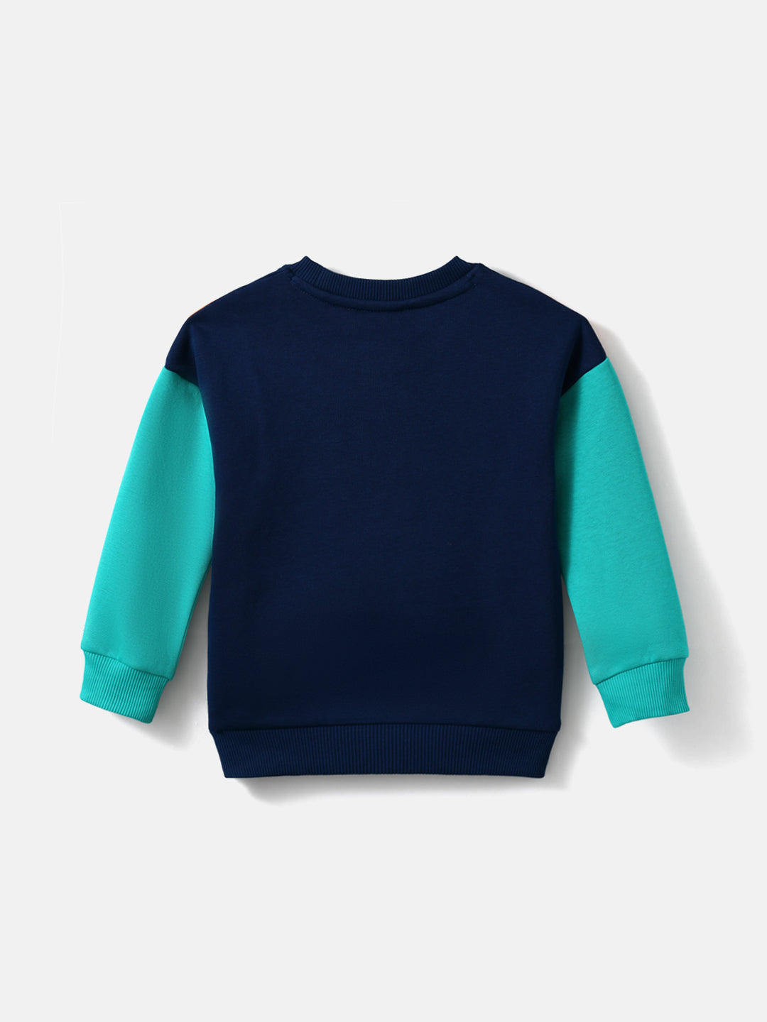 Nautinati Boys' Fleece Colourblock Printed Sweatshirt