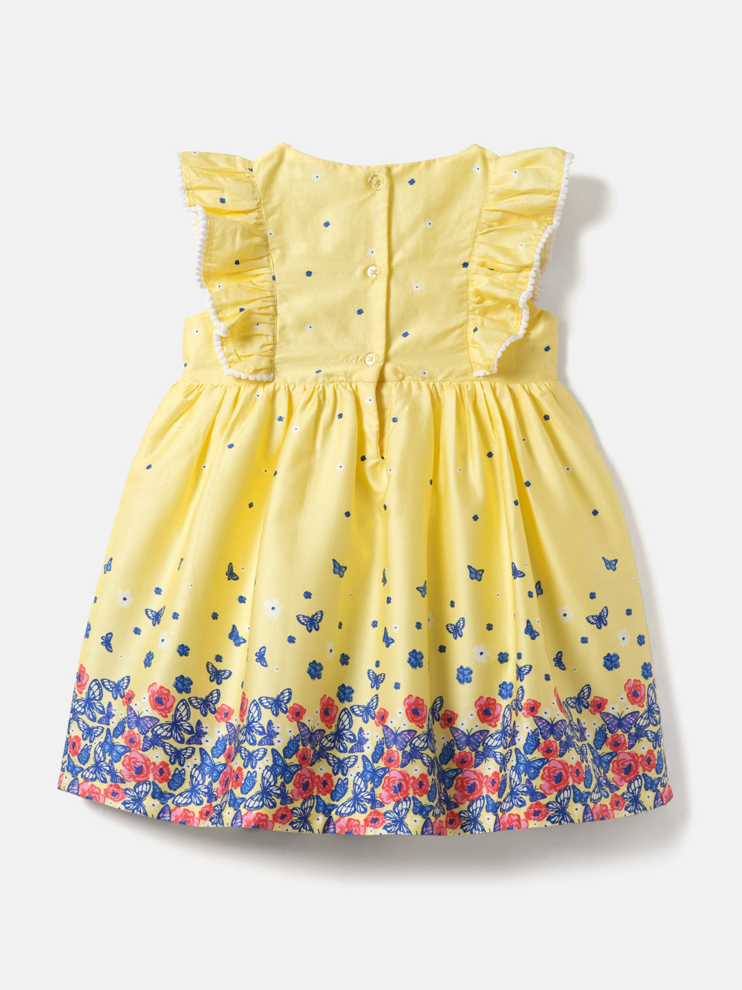 Nautinati Girls' 100% Cotton Printed Dress