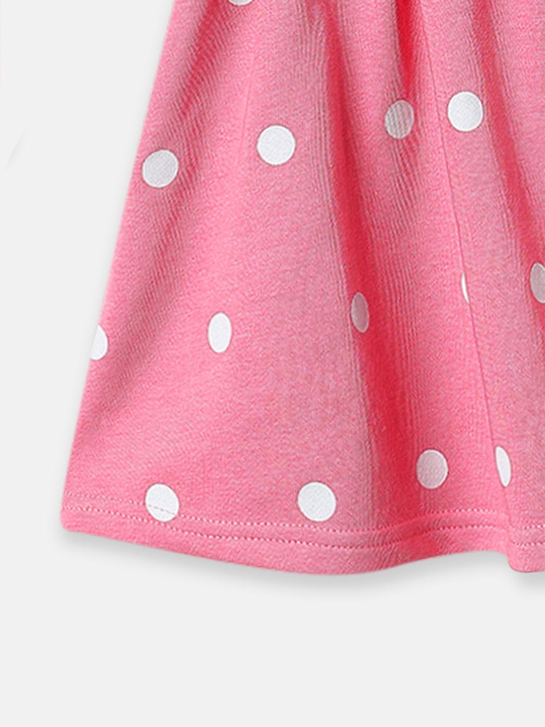 Nautinati Girls Fleece Polka Dot Print Bow Belted Dress