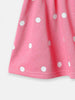 Nautinati Girls Fleece Polka Dot Print Bow Belted Dress