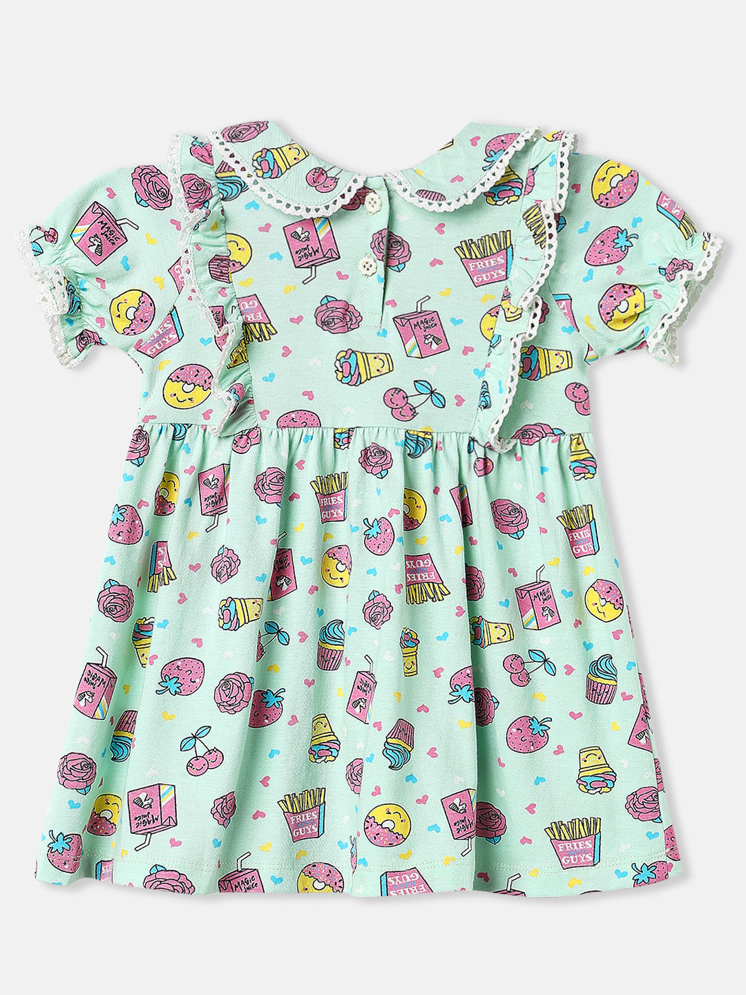 Nautinati Girls Graphic Print Knee Length Dress