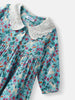 Nautinati Girls' Floral and Animal Printed Schiffli Collar Dress