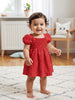 Nautinati Girls Bubble Crepe Textured Dress with Balloon Hemline