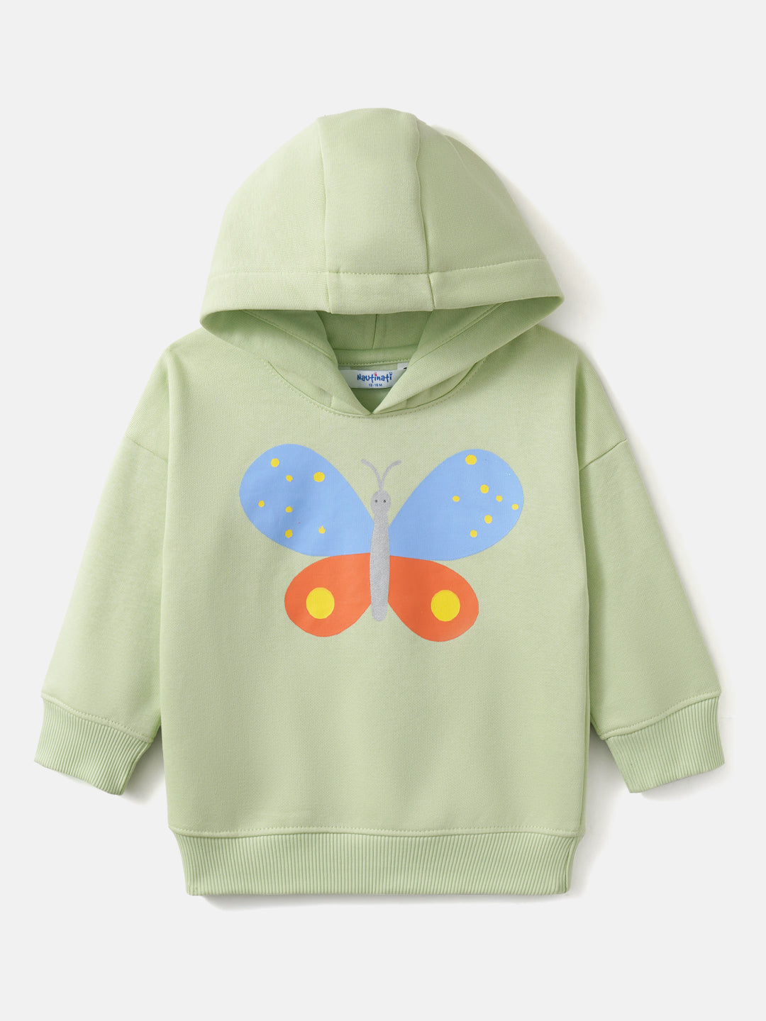 Nautinati Girls' Butterfly Print Fleece Sweatshirt Hoodie in Lavender