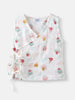 Nautinati Girls' Pack of 2 Cotton Printed Wrap V Neck Collar Jhabla