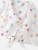 Nautinati Girls' Pack of 2 Cotton Printed Wrap V Neck Collar Jhabla