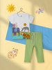 Nautinati Boys Animal Print T-shirt with Shorts | Tee and Shorts Set for 0-2 Years | Infants Clothing Set