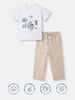 Nautinati Boys Dinosaur Print T-shirt with Shorts | Tee and Shorts Set for 0-2 Years | Infants Clothing Set