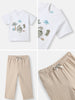 Nautinati Boys Dinosaur Print T-shirt with Shorts | Tee and Shorts Set for 0-2 Years | Infants Clothing Set