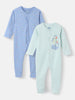 Nautinati Infants' Cotton Pack of 2 Ocean Print Sleepsuit