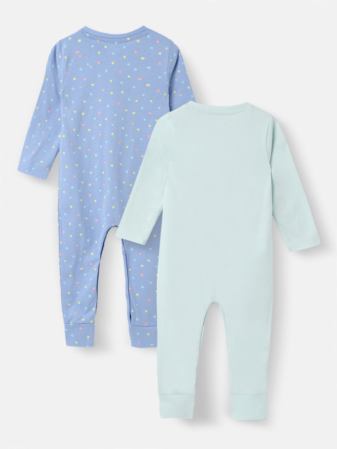 Nautinati Infants' Cotton Pack of 2 Ocean Print Sleepsuit