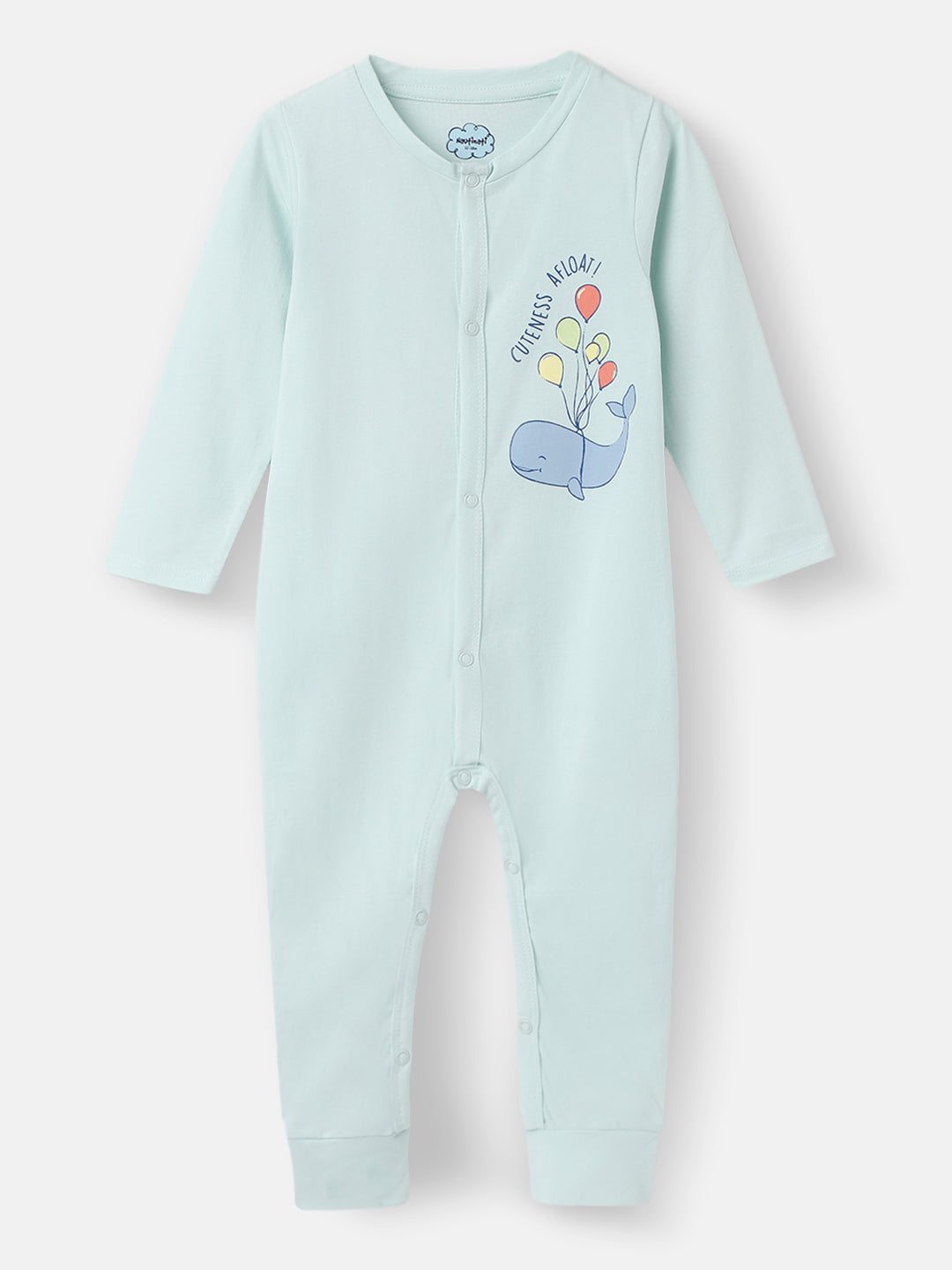 Nautinati Infants' Cotton Pack of 2 Ocean Print Sleepsuit