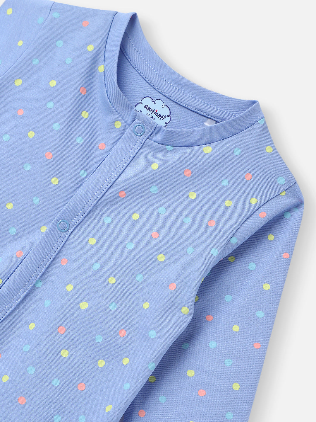 Nautinati Infants' Cotton Pack of 2 Ocean Print Sleepsuit