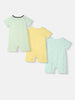 Nautinati Infants' Cotton Pack of 3 Ocean Print Romper