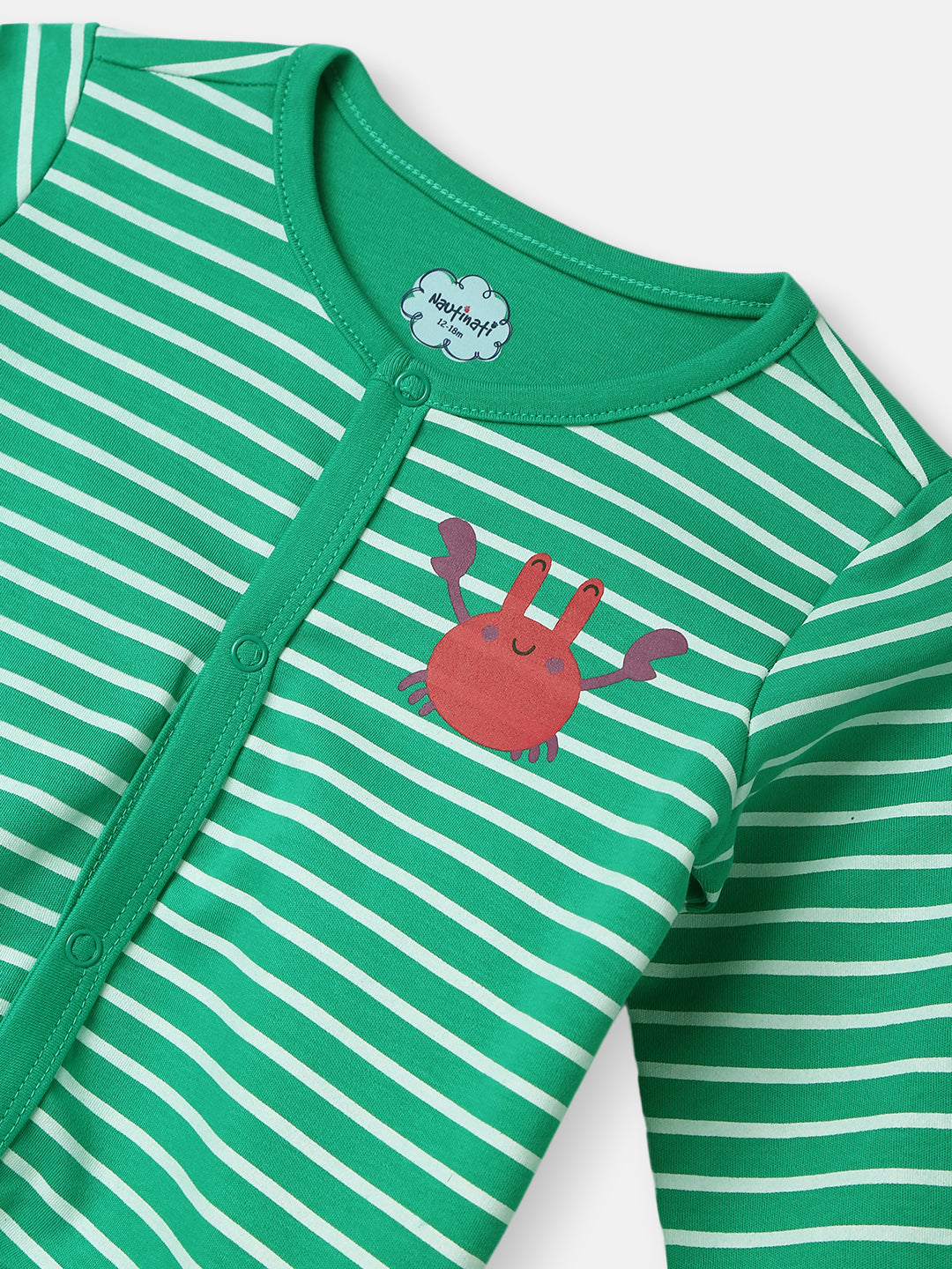 Nautinati Infant Boys Pack of 2 Cotton Printed & Striped Camisoles